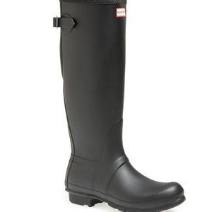 Hunter Tall Matte Flat Wellie Rain Boots UK 4 US 5
